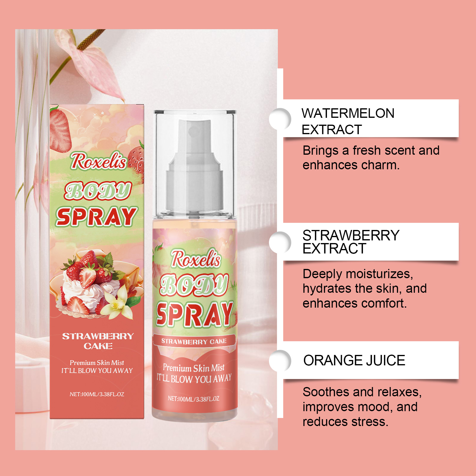 Roxelis Torta di fragole Nebbi - Perfume Fragrance Mist recensione e prezzo